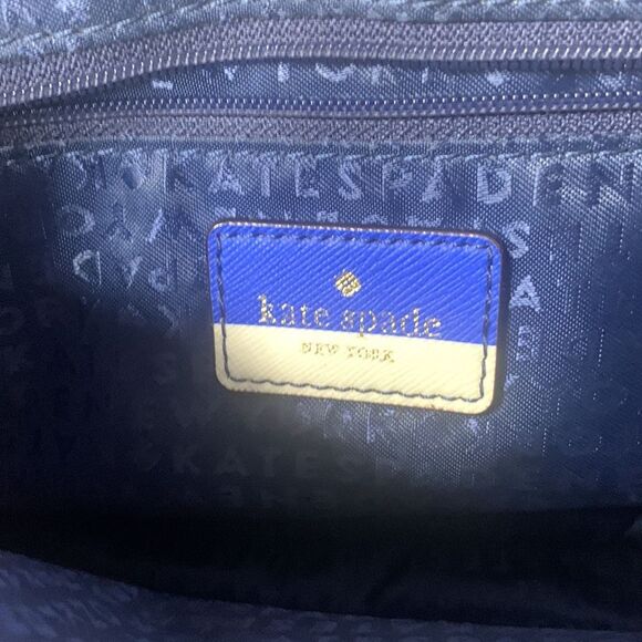 Kate Spade Carsen Laurel Way blue/red striped saffiano leather crossbody bag - Picture 9 of 11